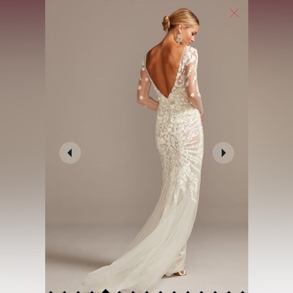 David bridal Wedding dress , size 2 - Picture 3 of 14